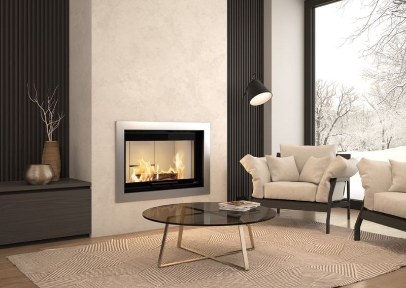 Italian wood burning fireplace